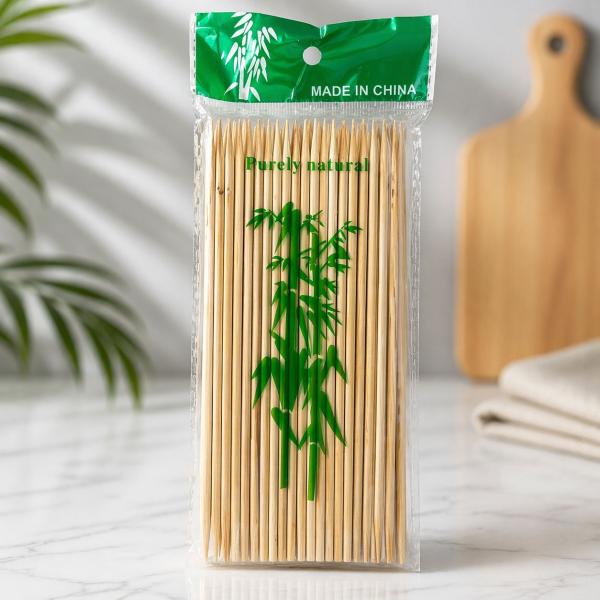 Bamboo Skewers / Toothpicks Pack | Purely Natural Wooden Sticks |75pcs